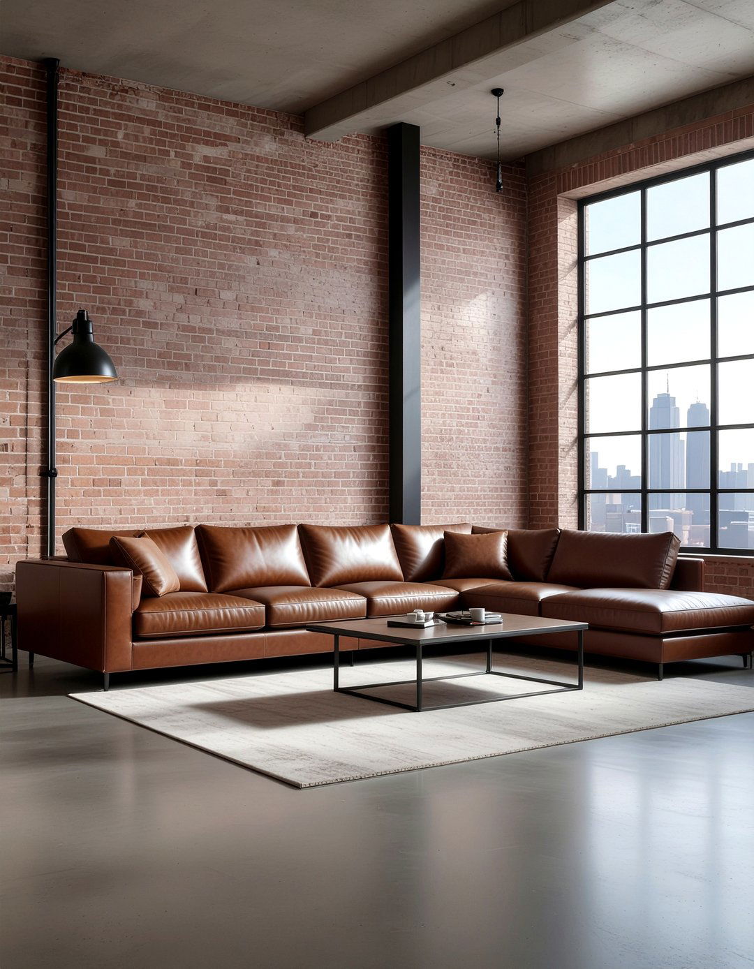 Industrial living room concrete floor - 30 polished concrete living room ideas