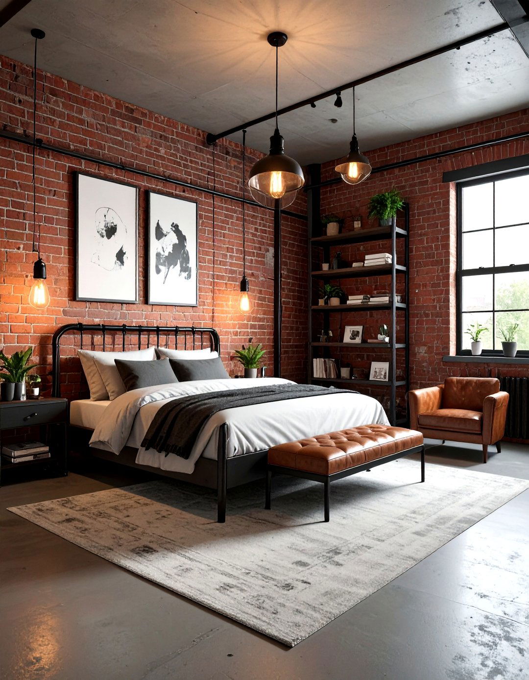 Industrial loft bedroom - 30 young adult bedroom ideas