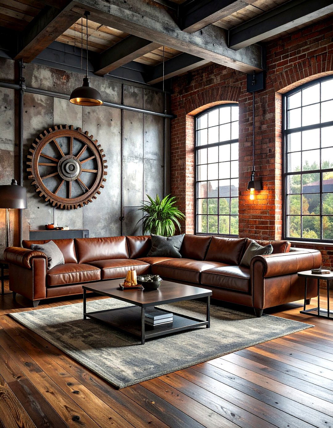 Industrial loft living room - 30 loft style living room ideas