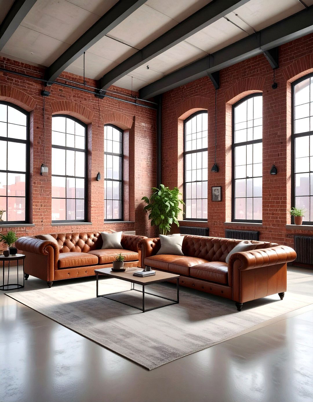 Industrial loft living room - 30 living room layout ideas