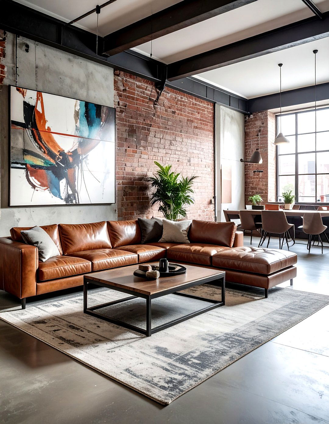 Industrial loft lounge - 30 ideal decor ideas