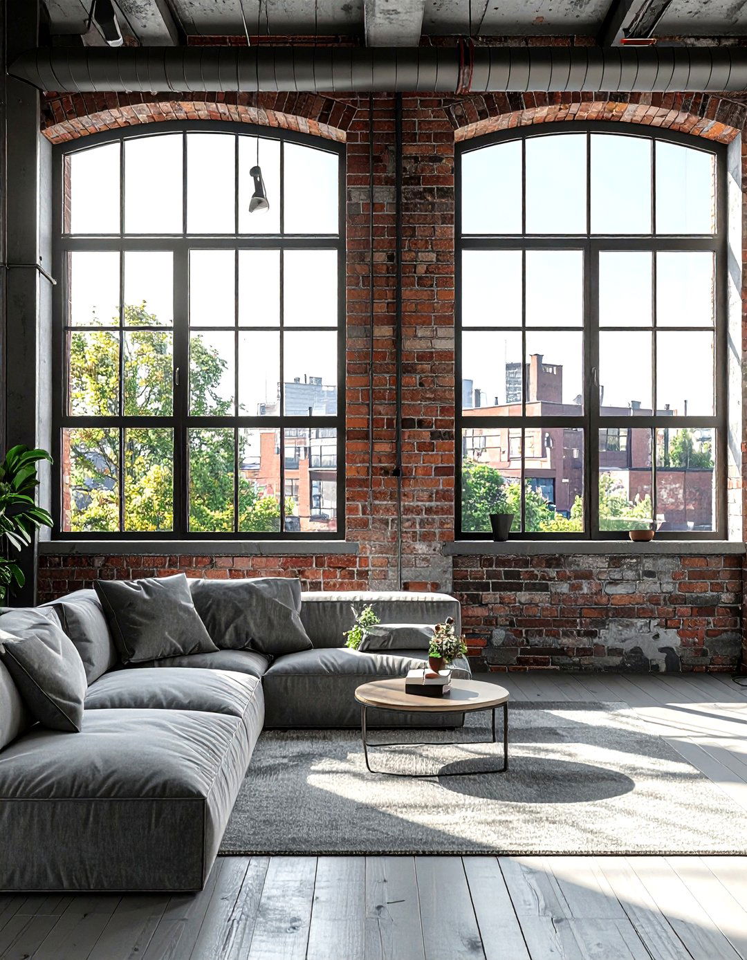 Industrial loft window - 30 living room window design ideas