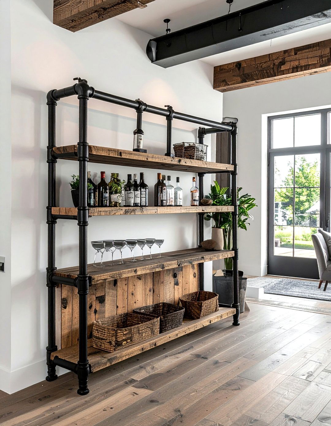 Industrial magazine pipe rack - 30 magazine decor ideas