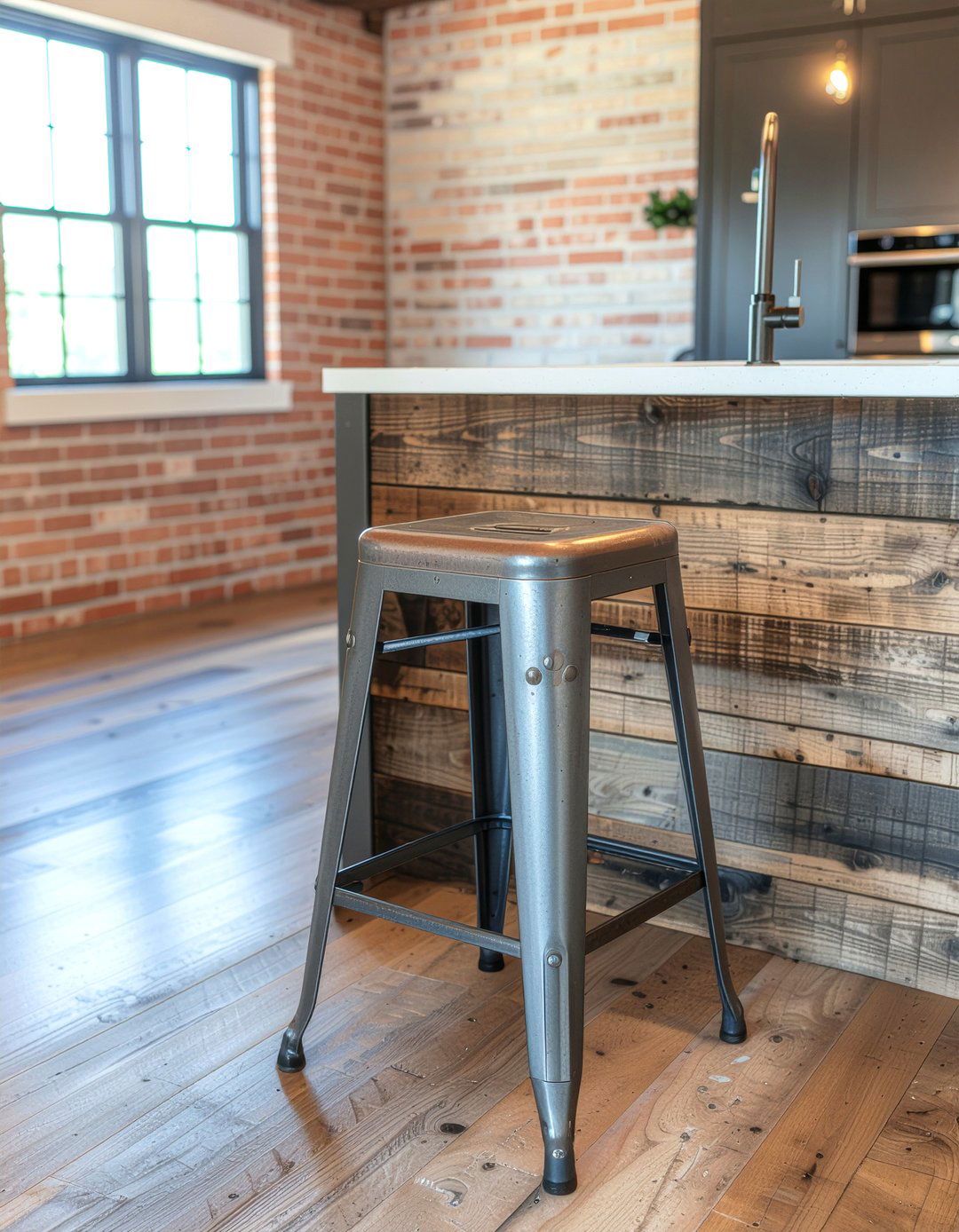 Industrial metal bar stool - 30 kitchen bar stool ideas