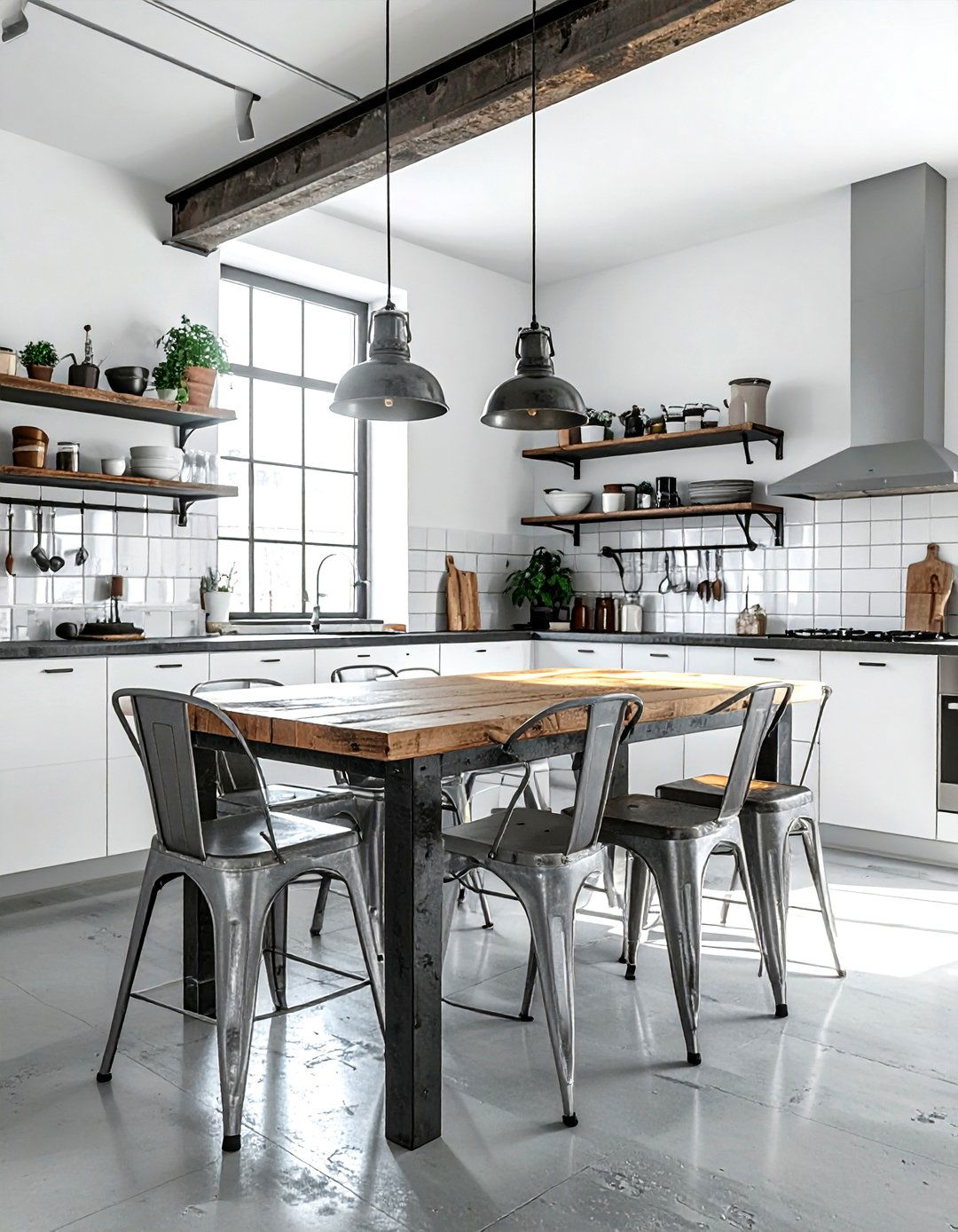 Industrial metal chair - 30 kitchen chair ideas