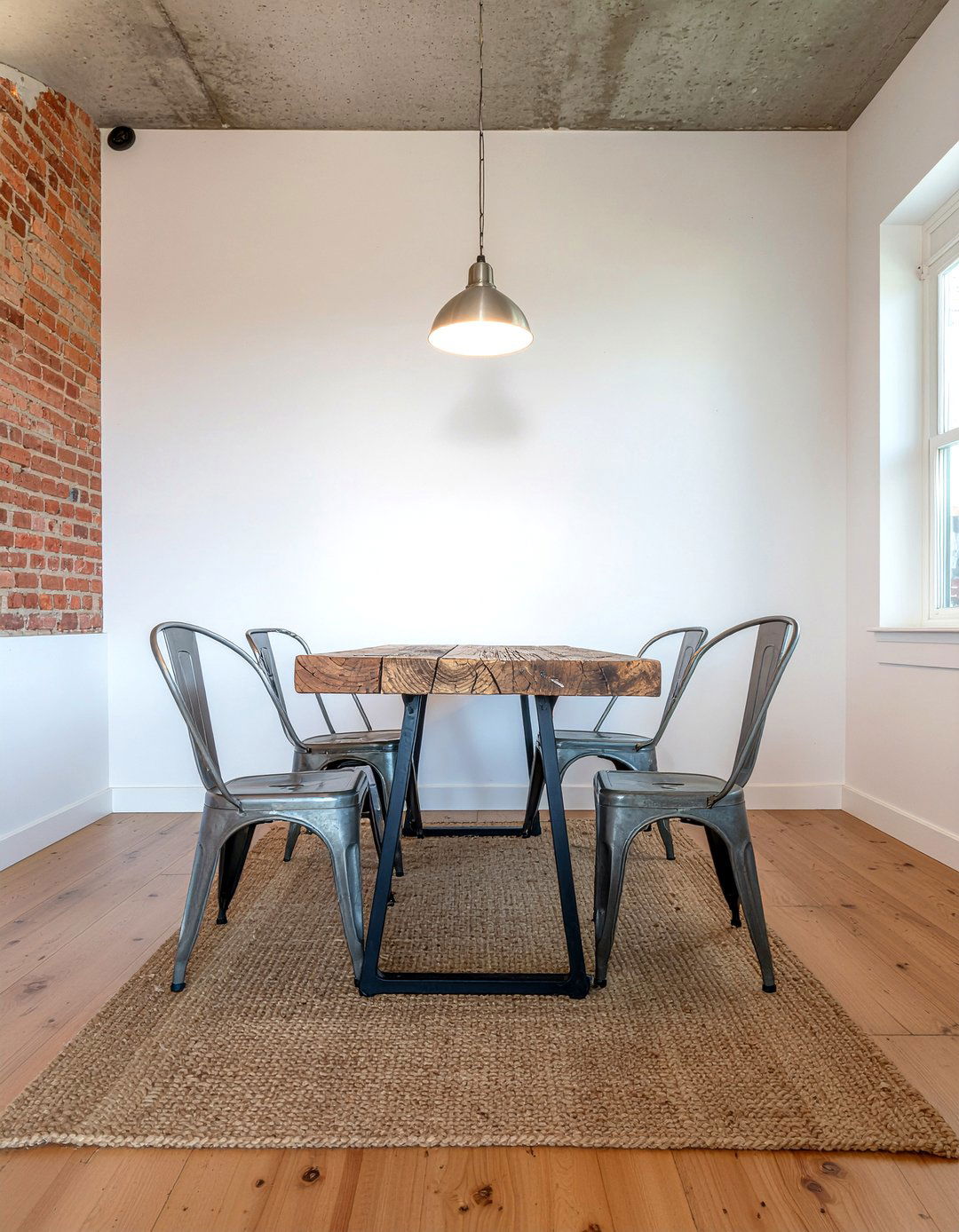 Industrial metal chairs - 30 rural dining room ideas