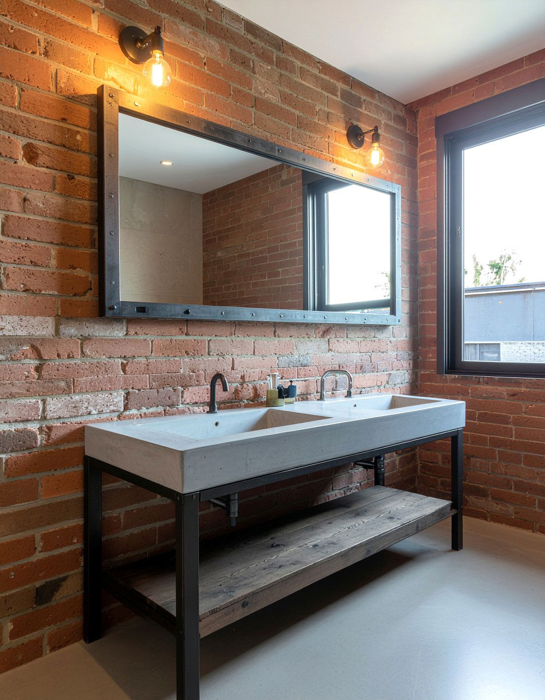 Industrial metal picture rail - 30 bathroom picture rail ideas