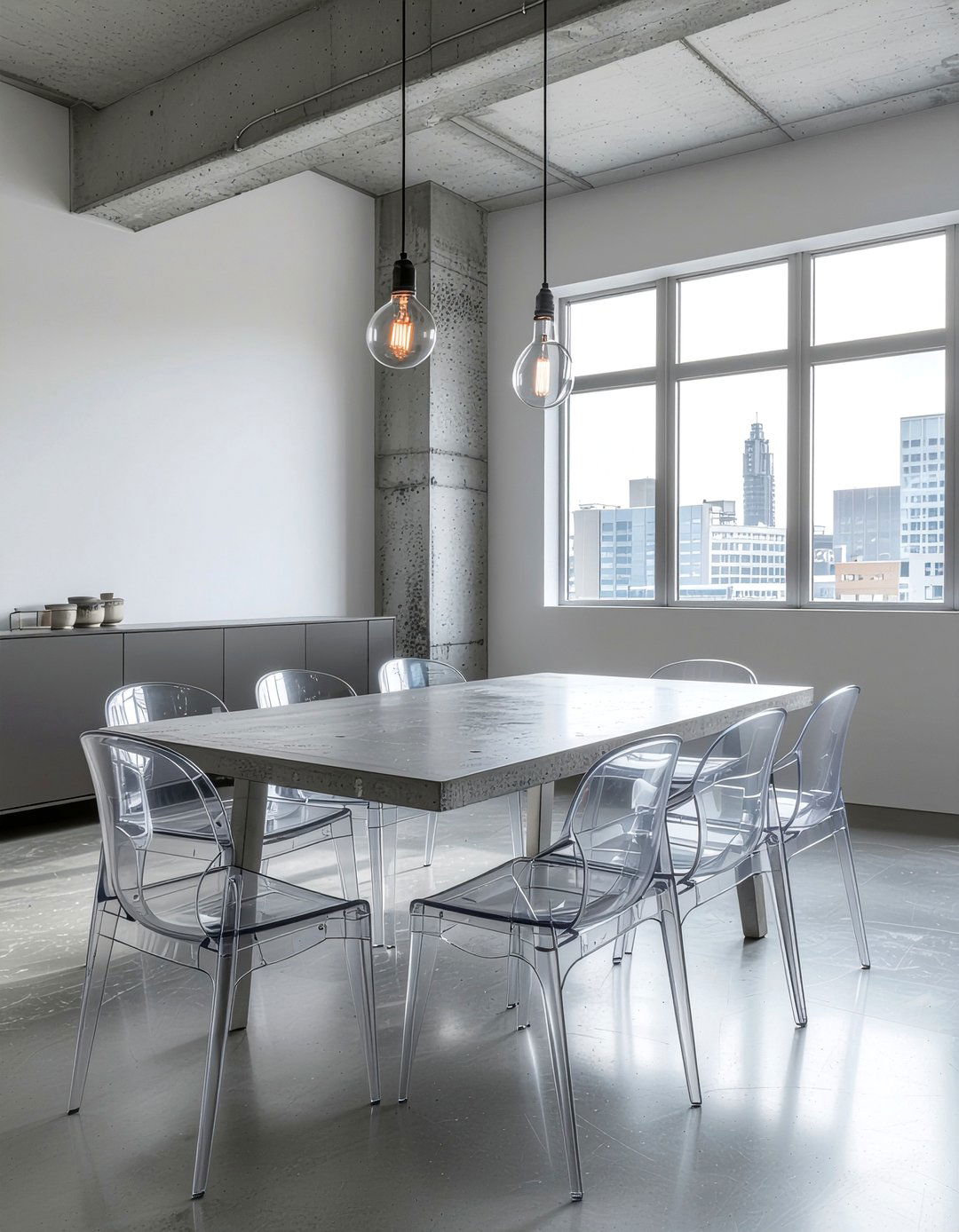 Industrial minimalist dining room - 30 dining room style mixing ideas