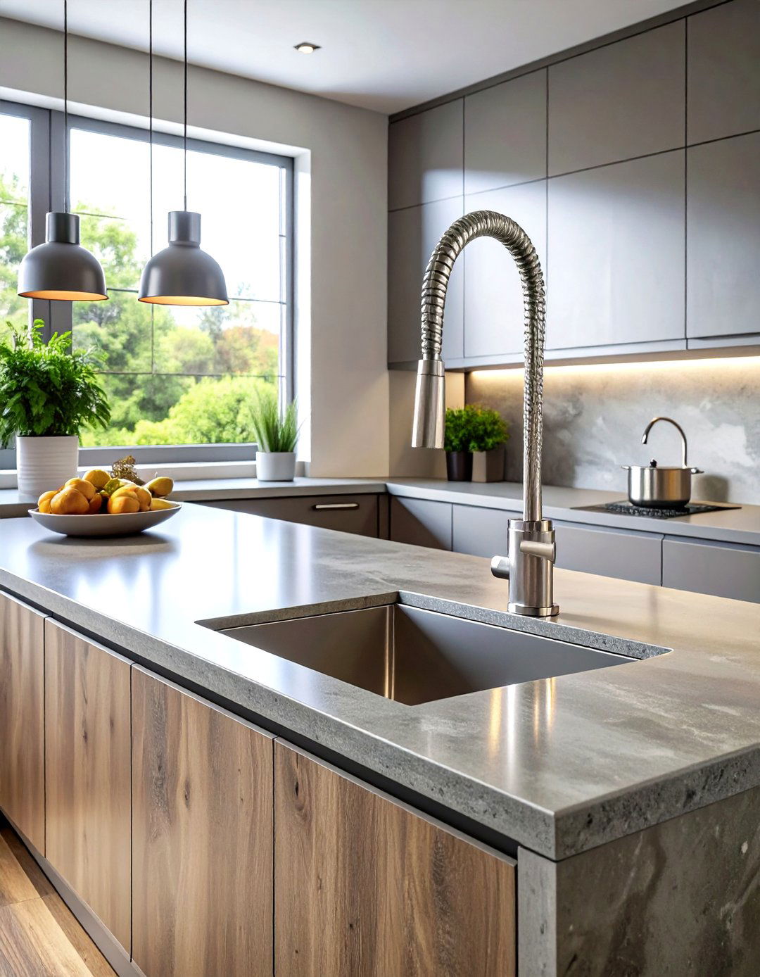 Industrial nickel pre rinse kitchen faucet - 30 nickel kitchen faucet ideas