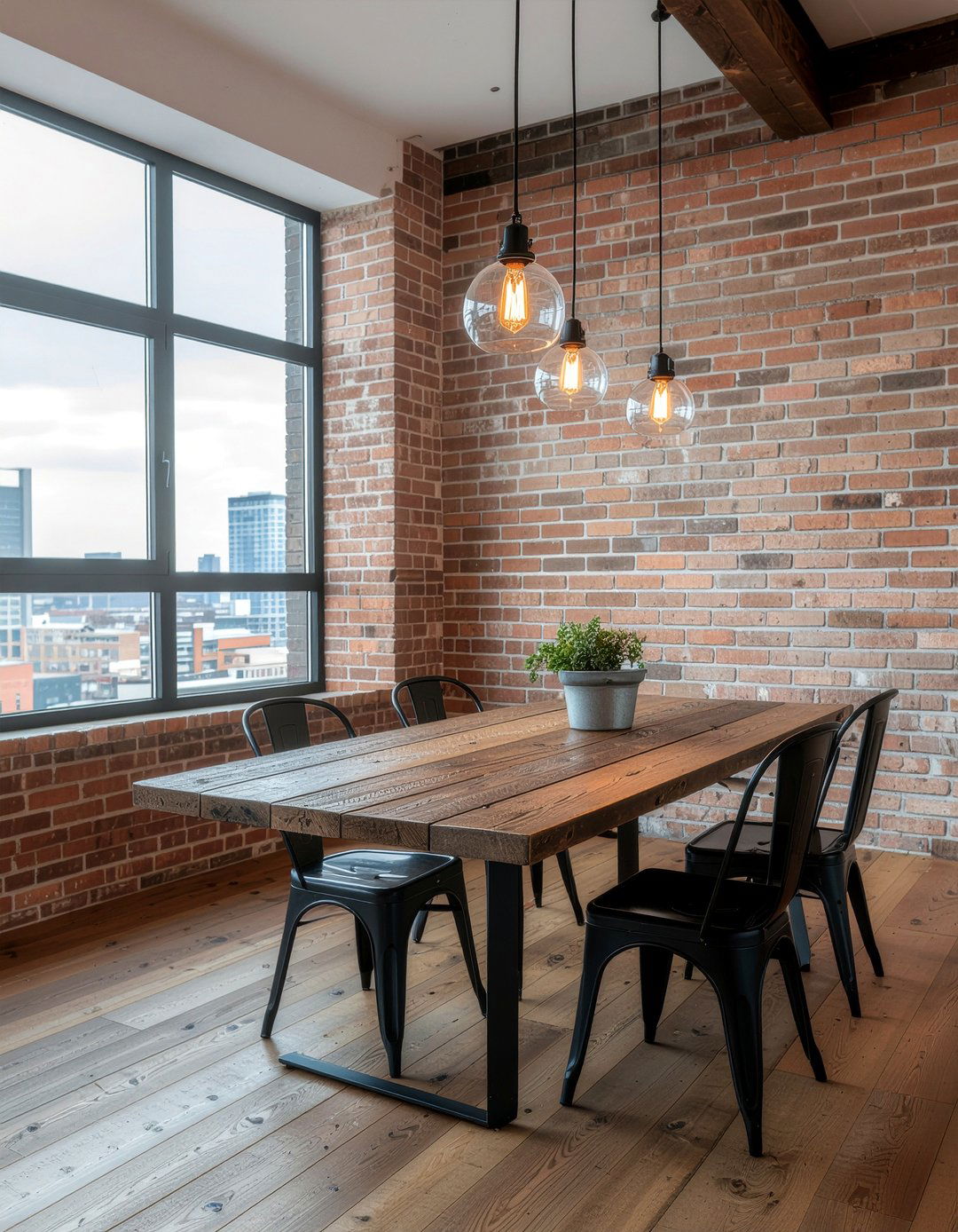 Industrial pendant light - 30 dining room improvement ideas