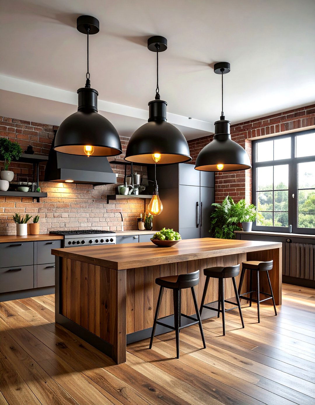 Industrial pendant lighting - 30 Property Brothers kitchen ideas