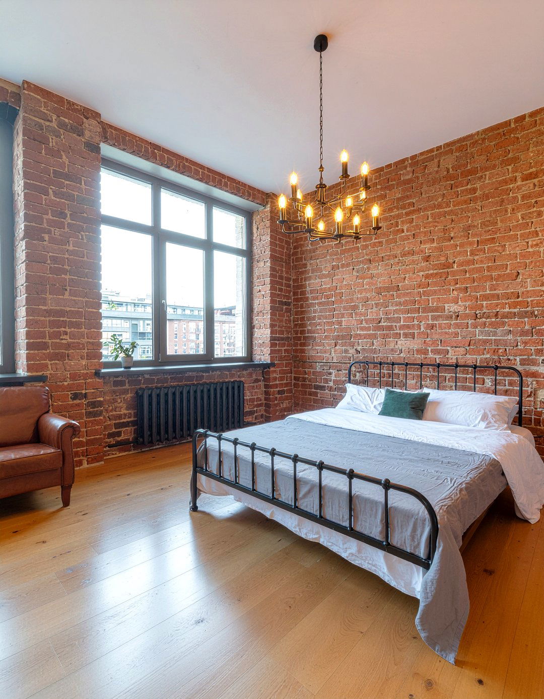 Industrial pipe chandelier - 30 bedroom chandeliers