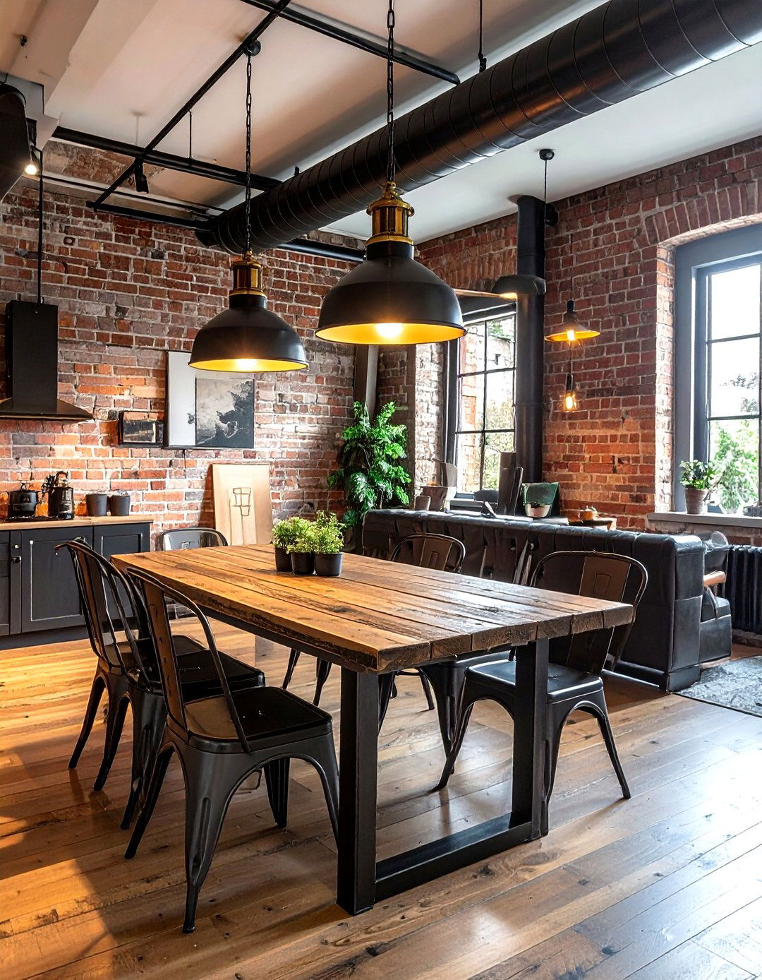 Industrial pipe lighting dining area - 30 industrial chandelier dining room ideas