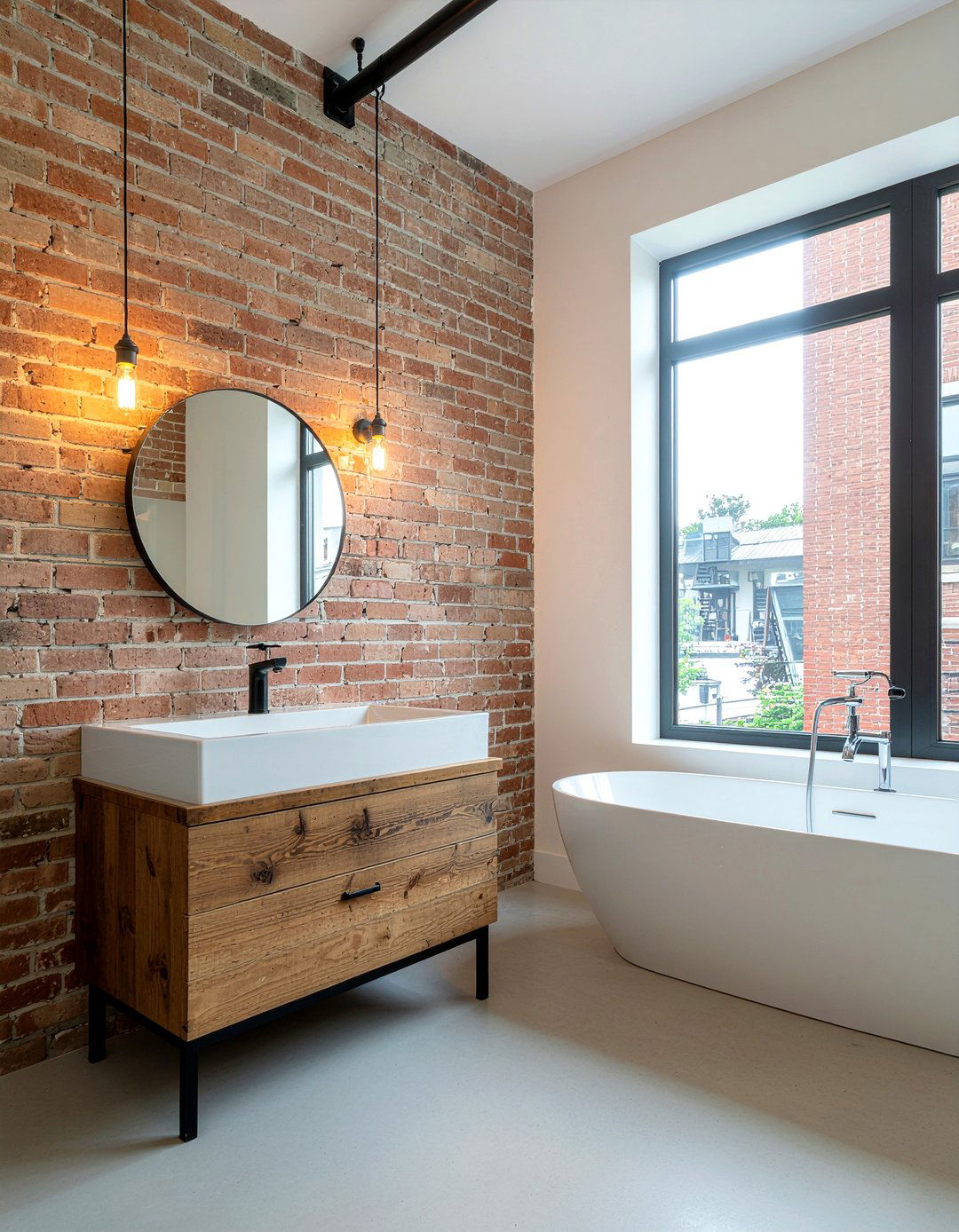 Industrial pipe lighting - 30 bathroom accent lighting ideas