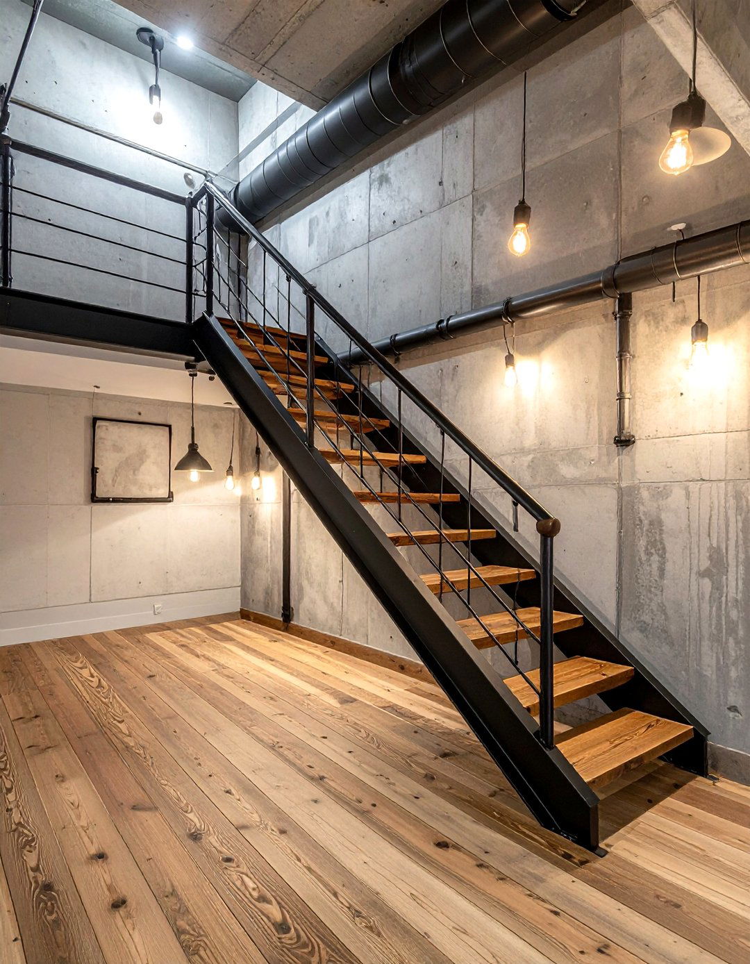 Industrial pipe railing - 30 stair railing ideas