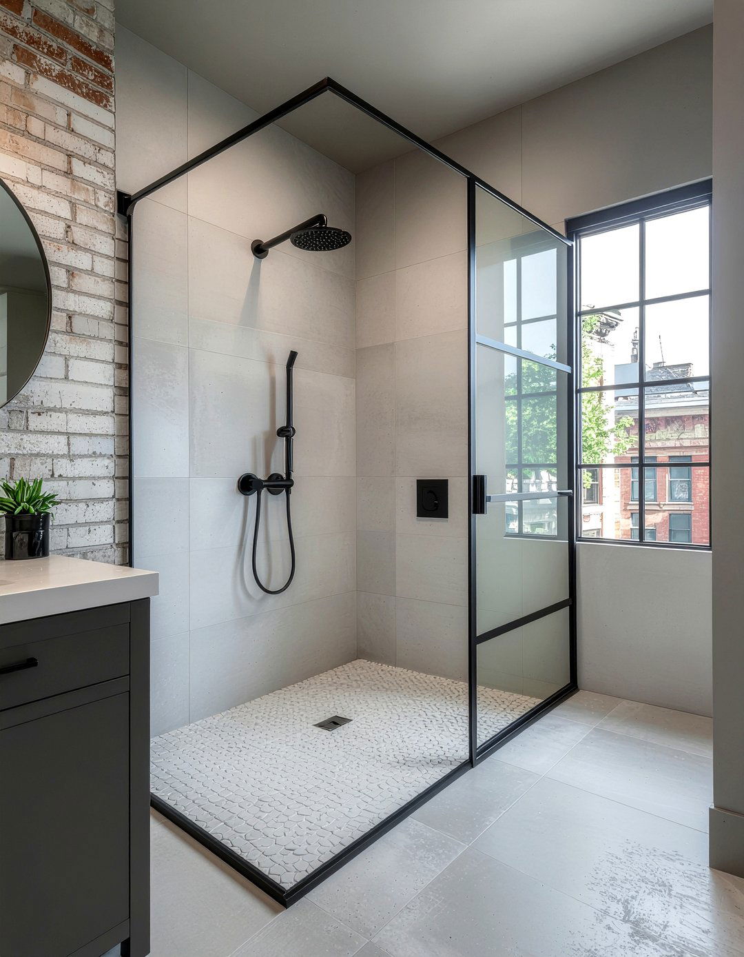 Industrial pipe shower - 30 bathroom fixture accent ideas