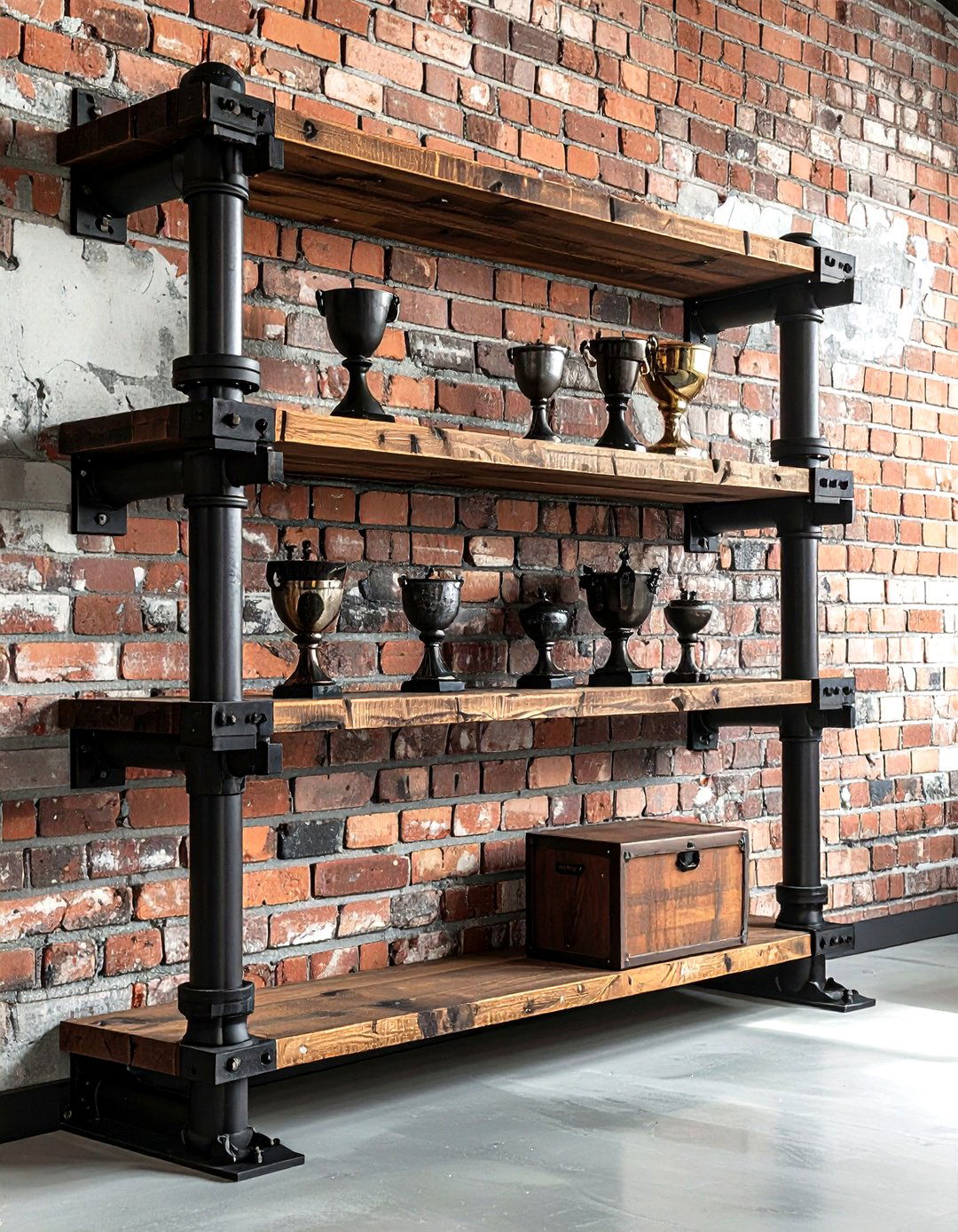 Industrial pipe trophy shelf - 30 award display ideas