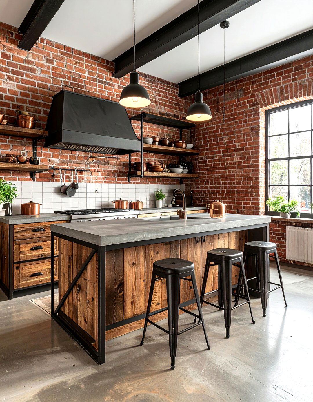 Industrial rustic kitchen - 30 kitchen style mixing ideas