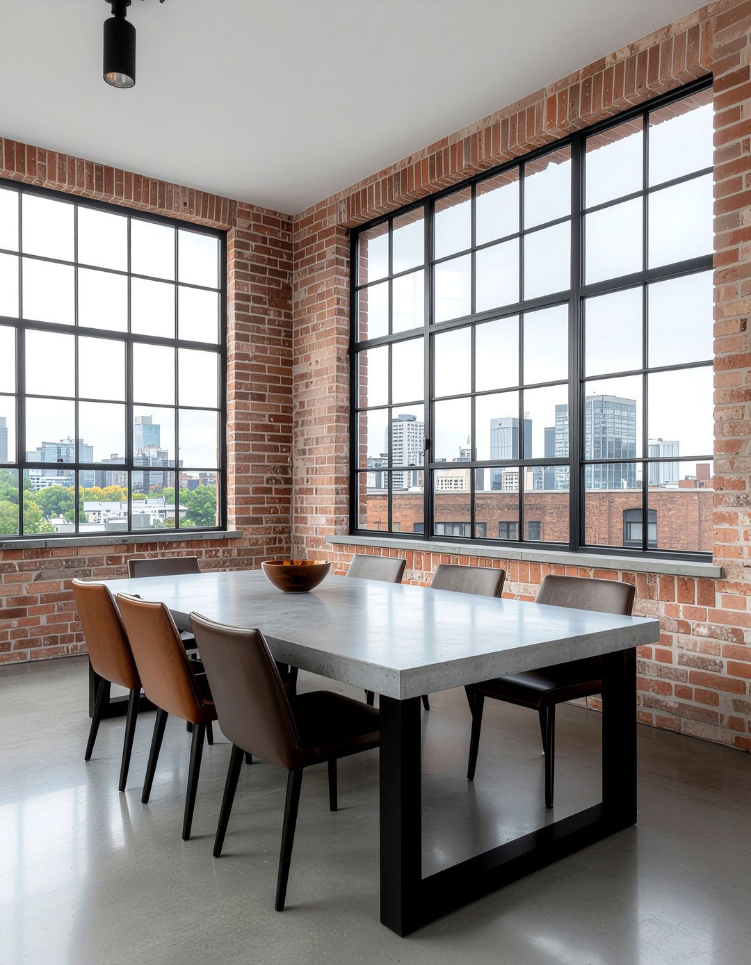 Industrial steel windows - 30 dining room natural light ideas