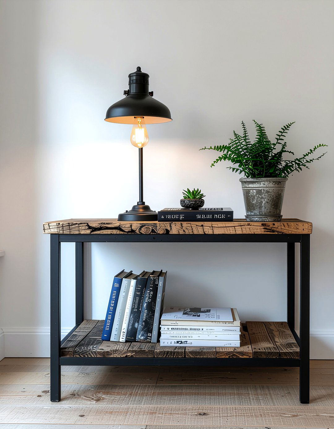 Industrial style setup - 30 end table styling ideas