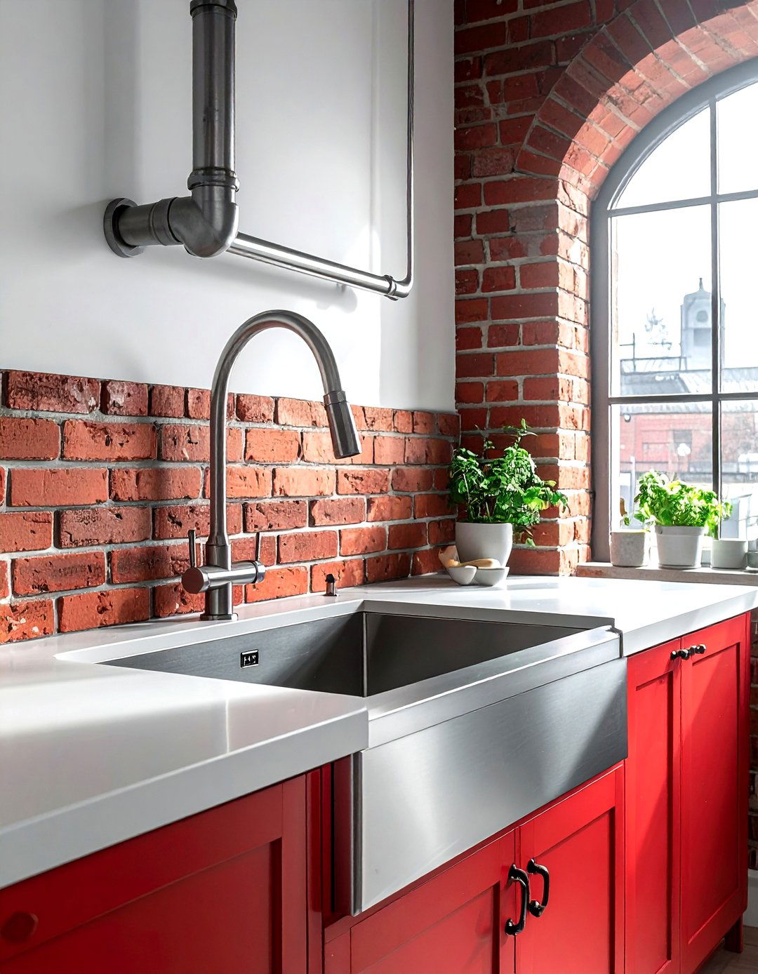 Industrial style wall mount faucet - 30 wall-mount kitchen faucet ideas