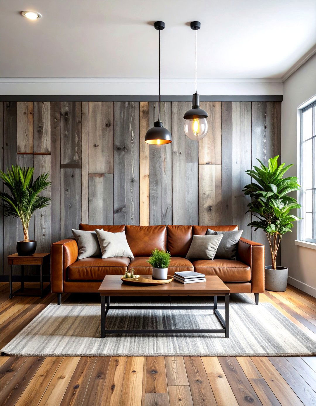 Industrial tongue and groove wall - 30 living room tongue and groove ideas