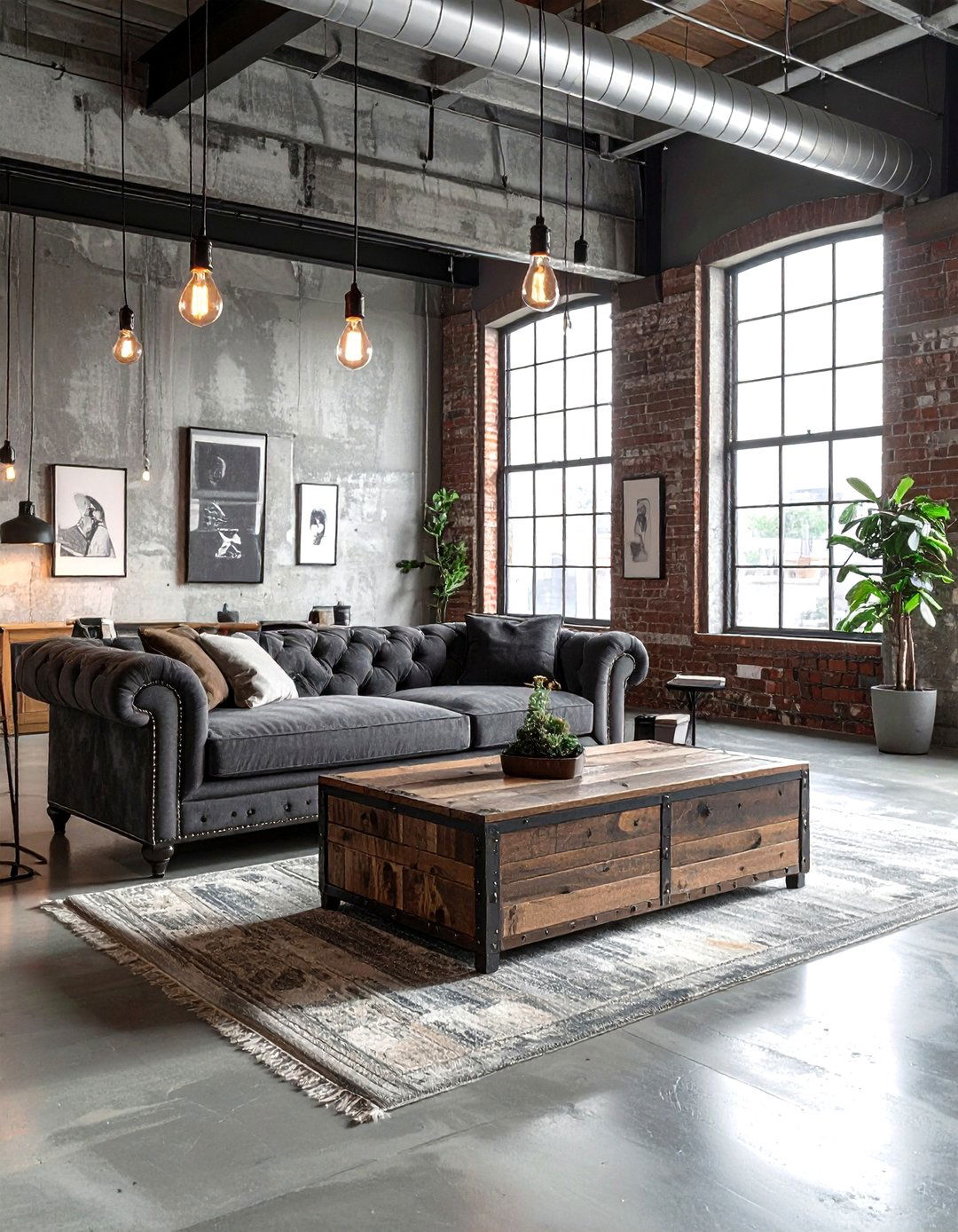 Industrial track arm sofa - 30 living room track arm sofa ideas