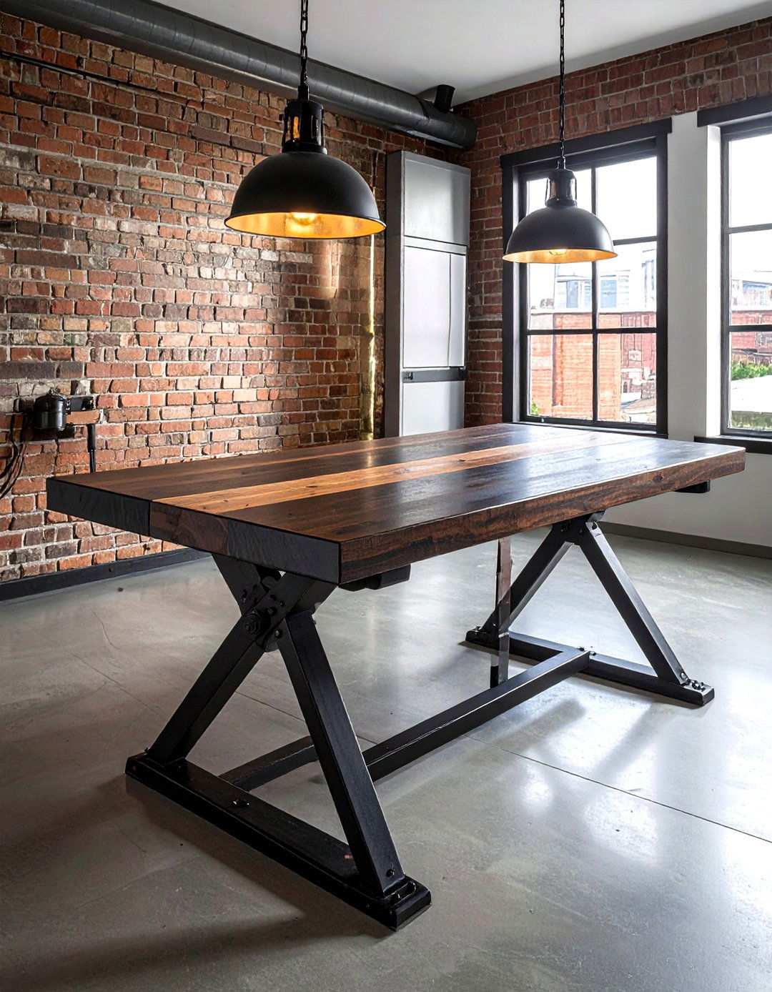 Industrial trestle table - 30 trestle dining table ideas