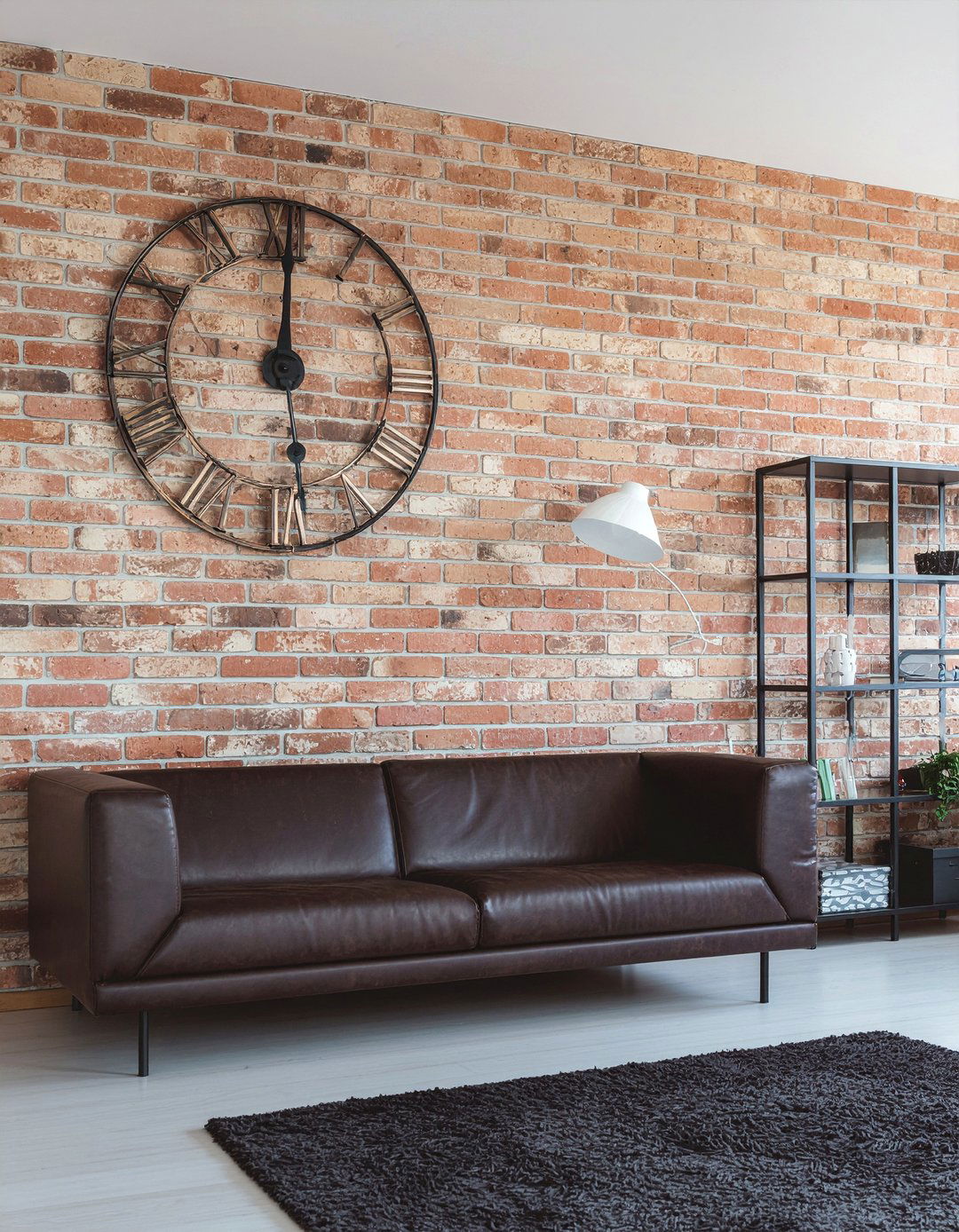 Industrial wall clock - 30 living room clock ideas