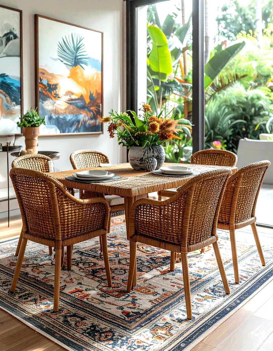 Industrial wicker dining chairs - 30 wicker dining chair ideas