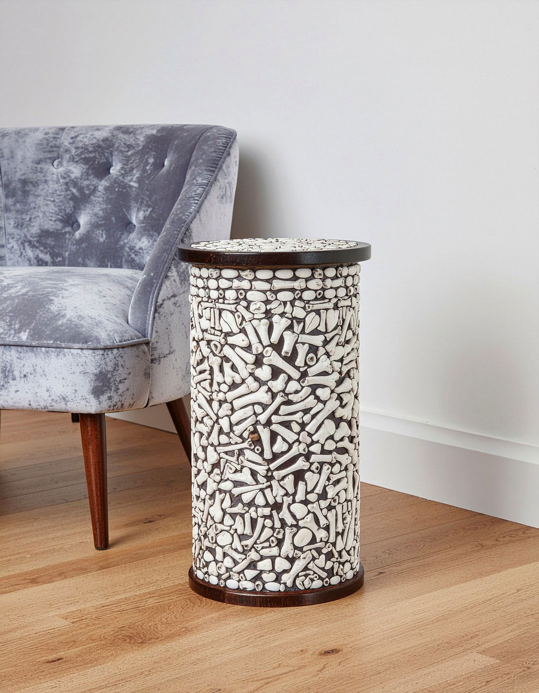 Inlaid Bone Side Table - 30 living room Mexican furniture ideas