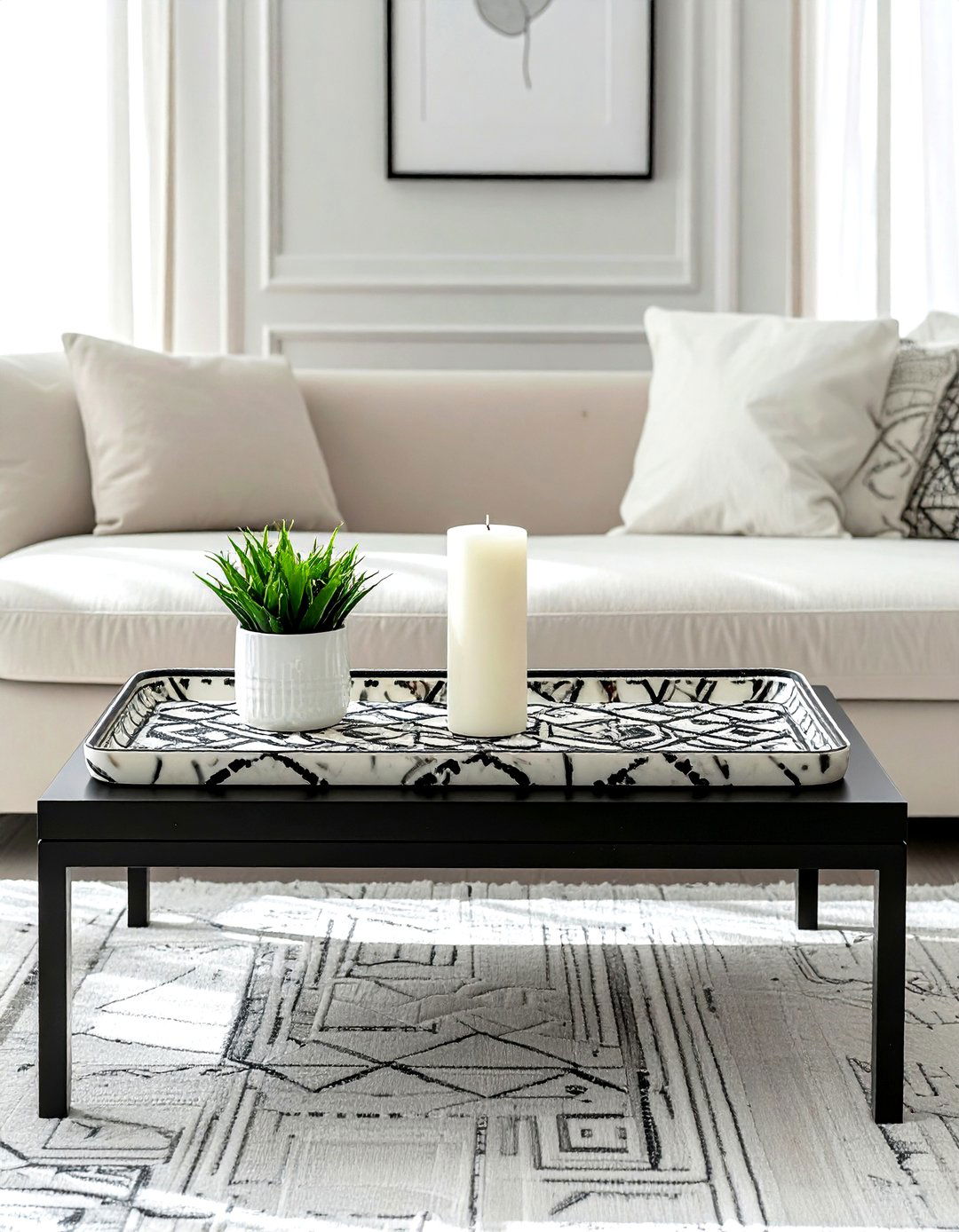 Inlaid Bone Tray - 30 coffee table tray ideas