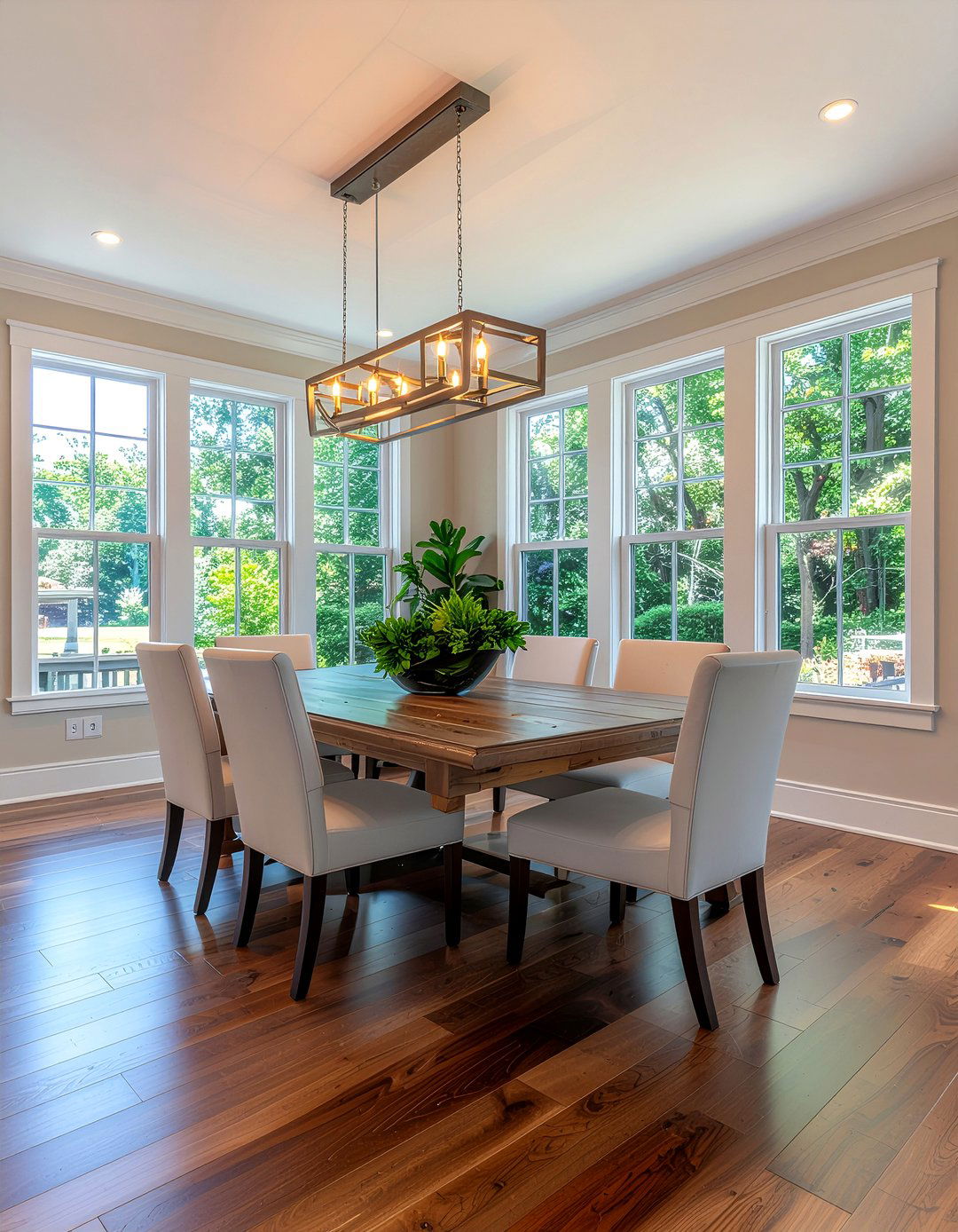 Inlaid Border Hardwood Dining Room - 30 dining room hardwood floor ideas
