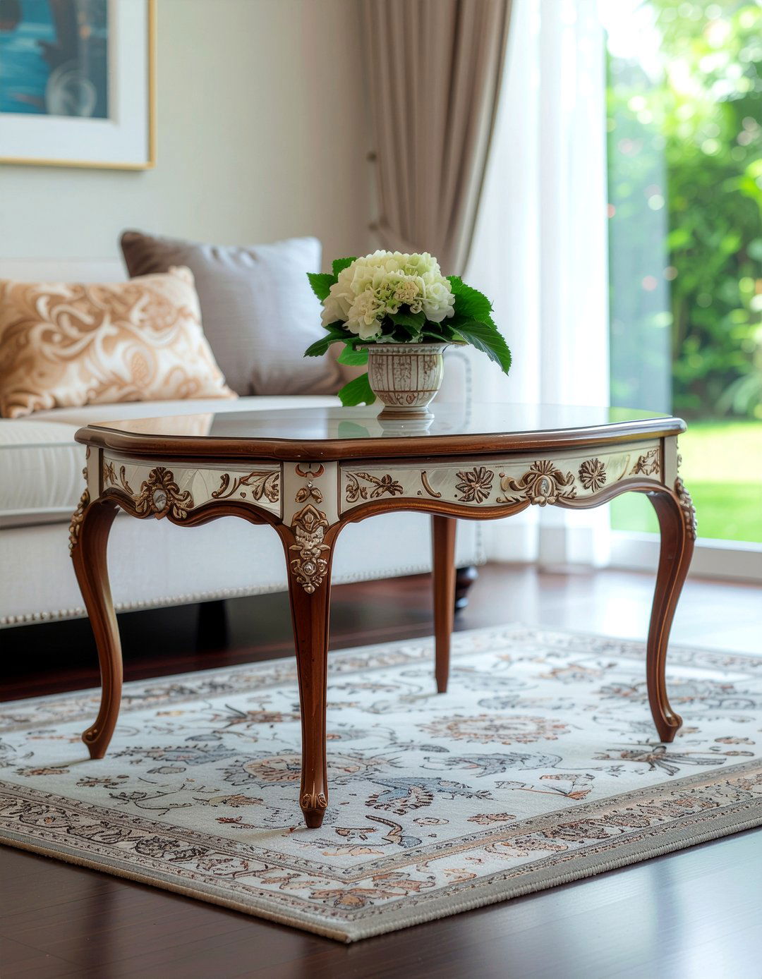 Inlay wood table - 30 living room Asian furniture ideas