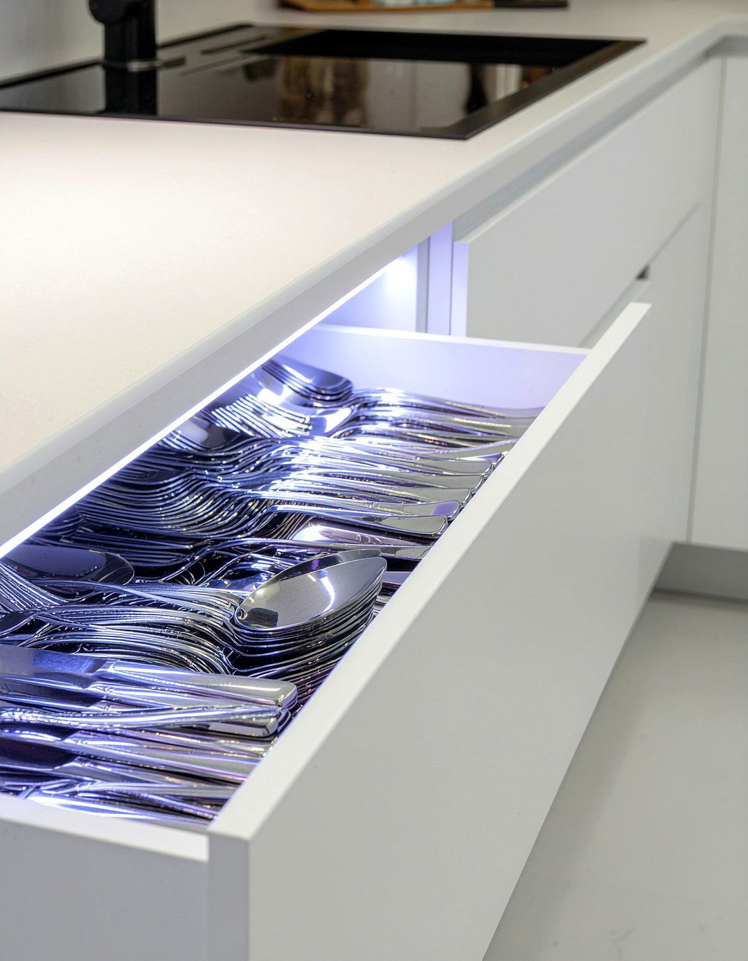 Inside drawer sensor lights - 30 accent lighting kitchen ideas