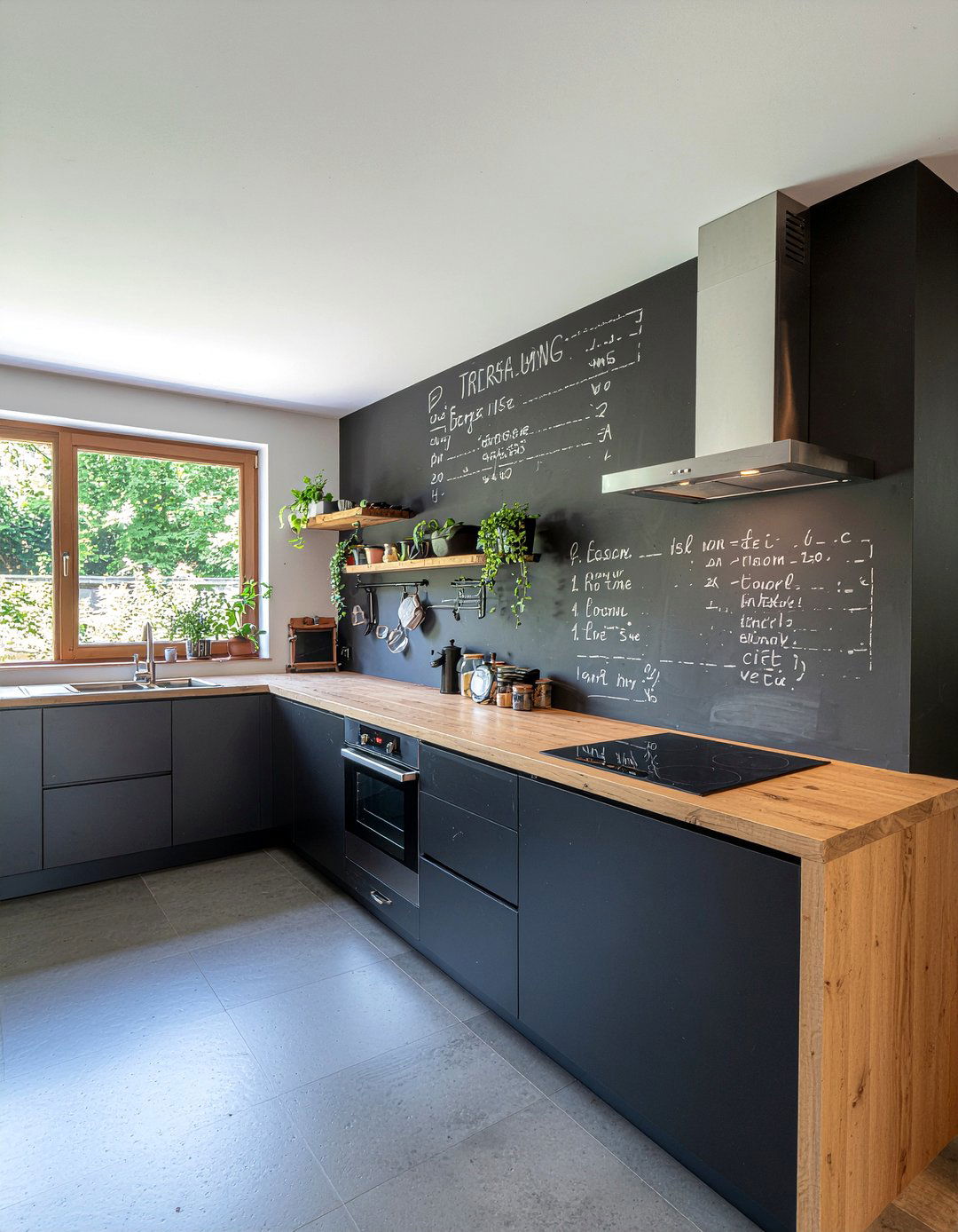 Install Chalkboard Wall - 30 quick kitchen update ideas