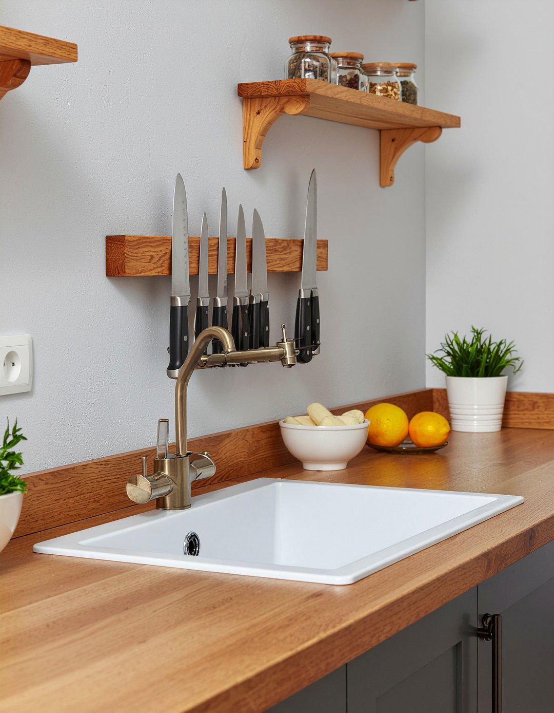 Install Magnetic Knife Strip - 30 quick kitchen update ideas