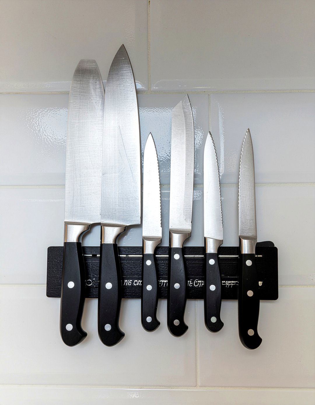 Install Magnetic Knife Strip - 30 budget kitchen ideas