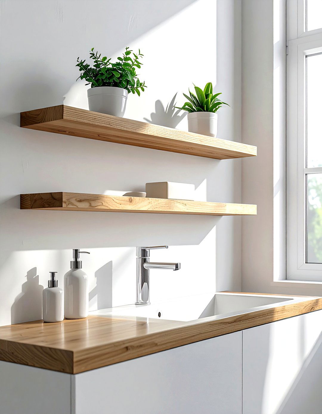 Install Over The Sink Shelf - 30 kitchen improvement ideas