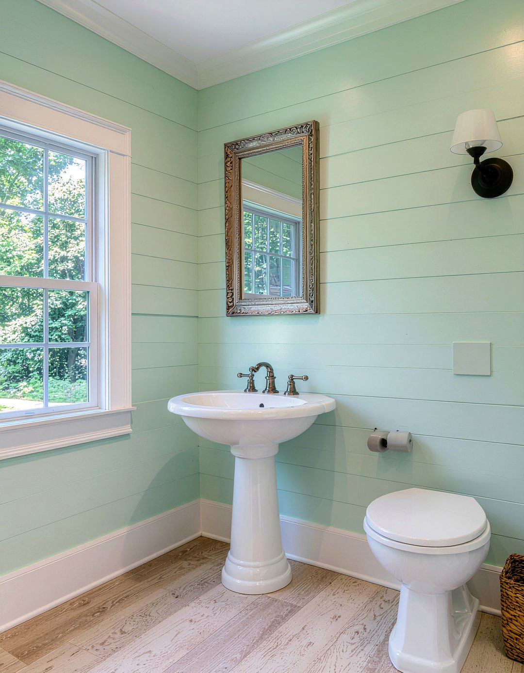 Install beadboard paneling - 30 low cost bathroom makeover ideas