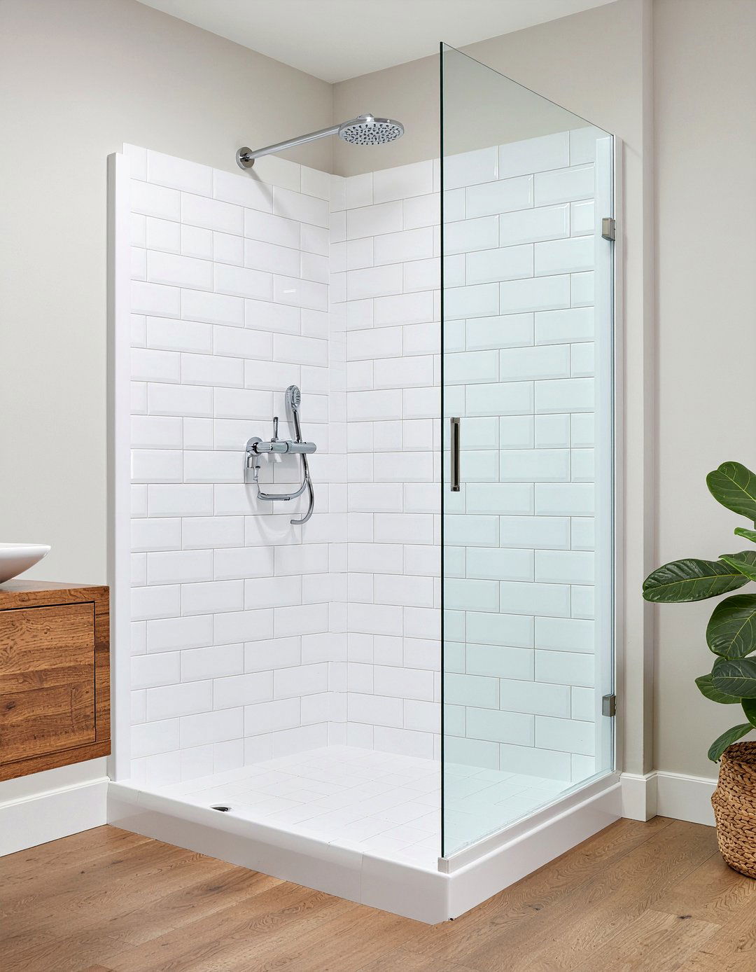 Install glass shower door - 30 low cost bathroom makeover ideas