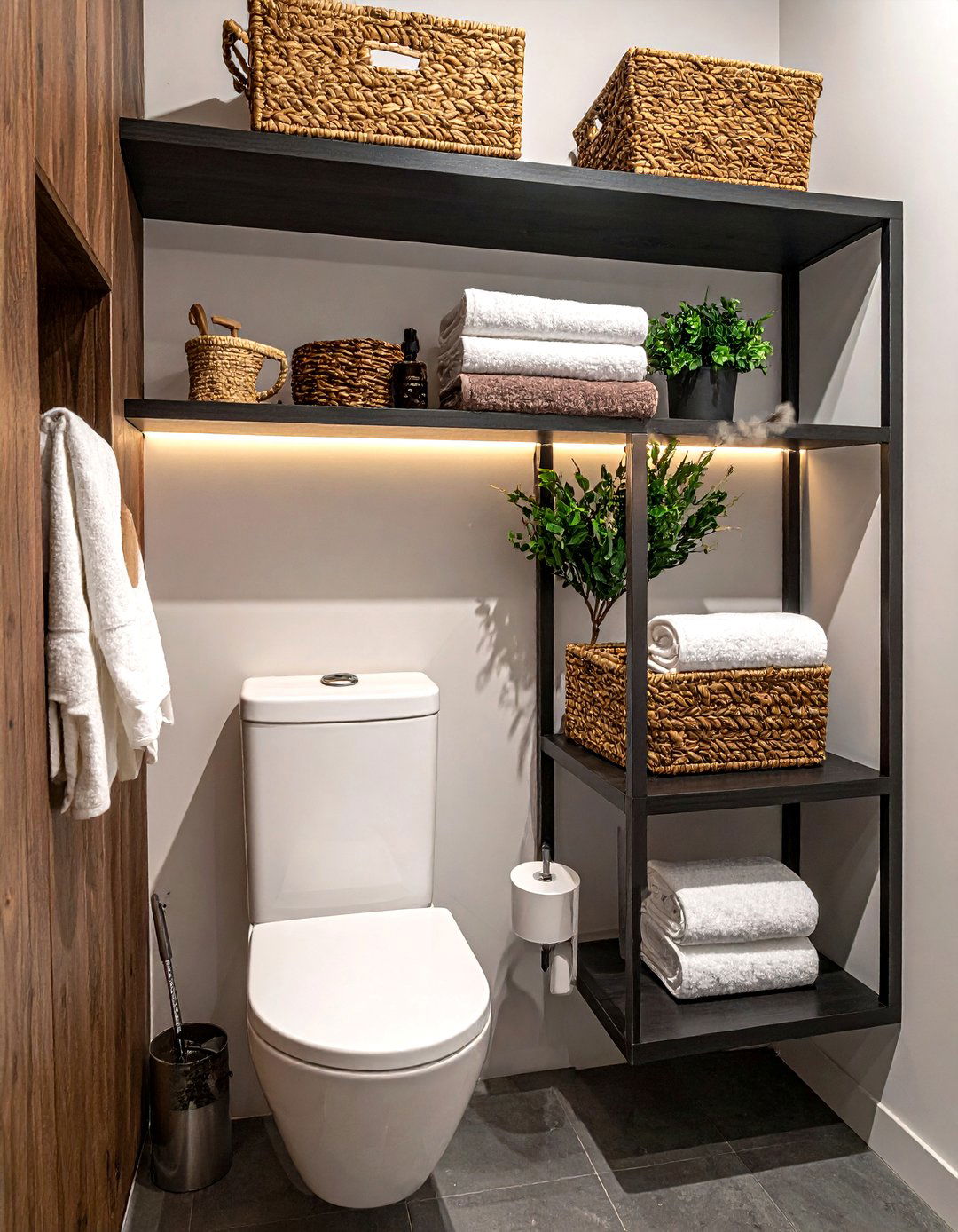 Install over the toilet storage - 30 weekend bathroom projects