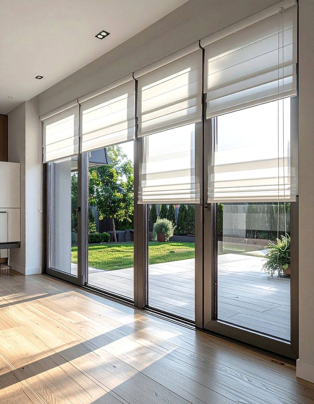 Integral blind bifold doors - 30 living room bifold doors