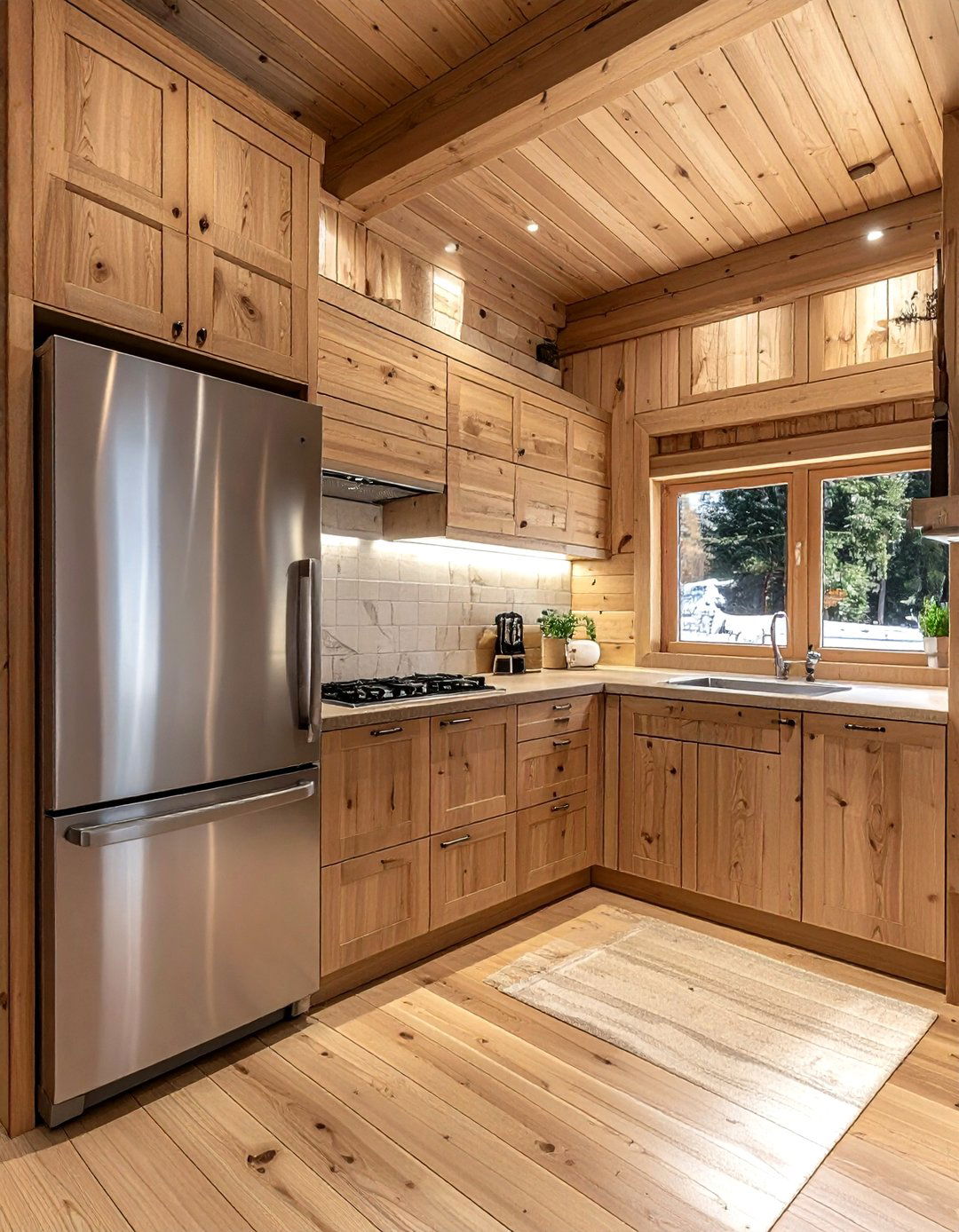 Integrated Appliance Cabin Kitchen - 30 cabin kitchen ideas