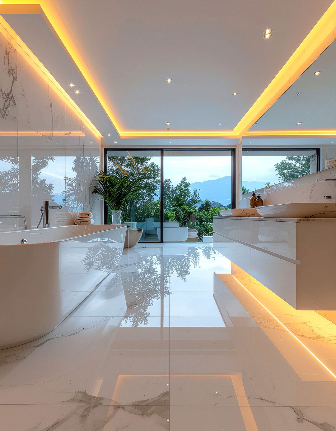 Integrated Bathroom Lighting - 30 bathroom emerging trend ideas