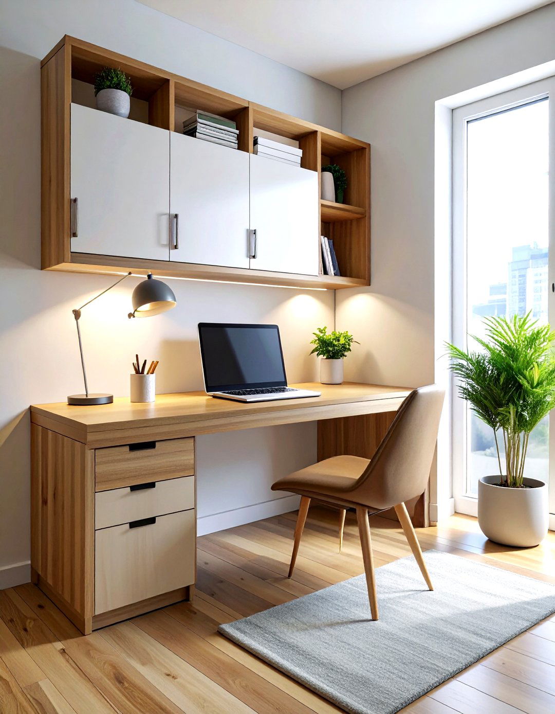 Integrated Desk Nook - 30 dining room built-in storage ideas