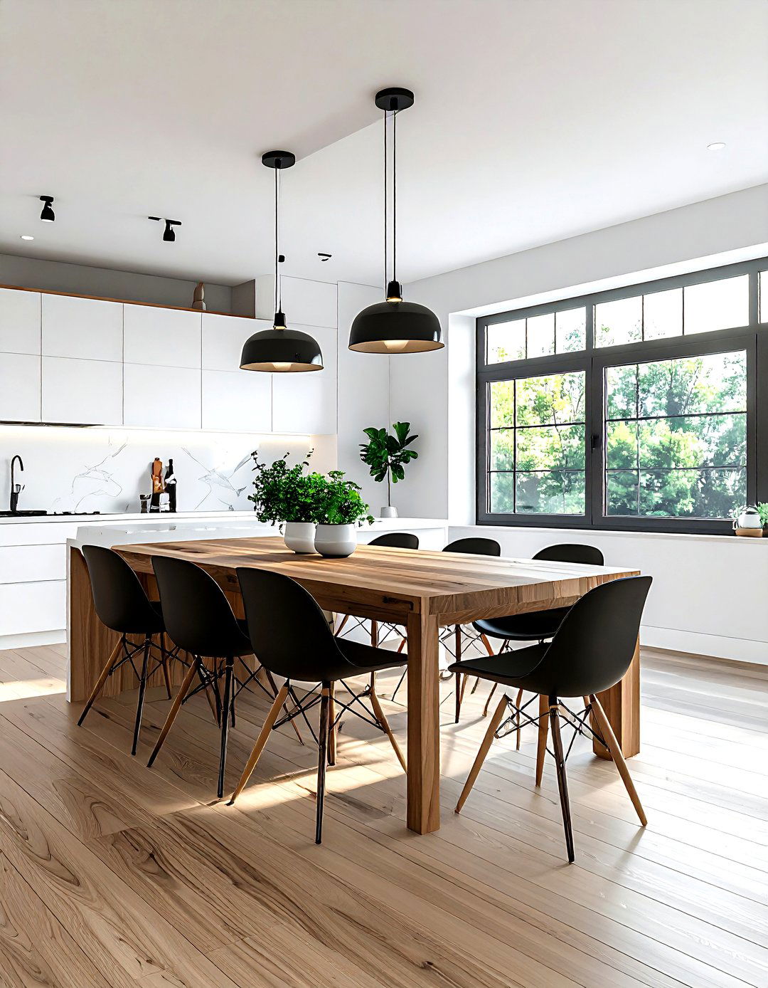 Integrated Dining Table - 30 kitchen gathering space ideas