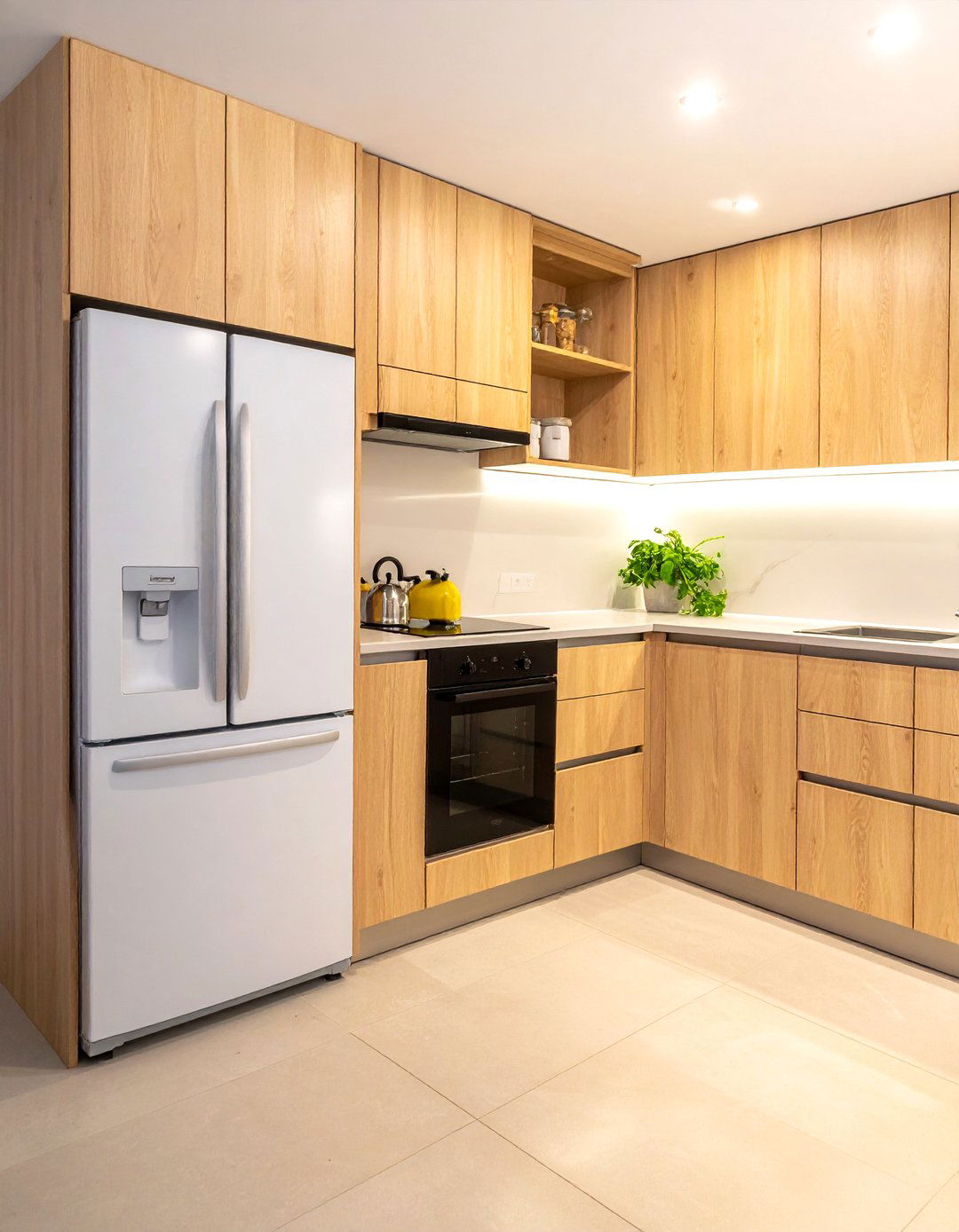 Integrated Kitchen Appliances - 30 warm modern kitchen ideas