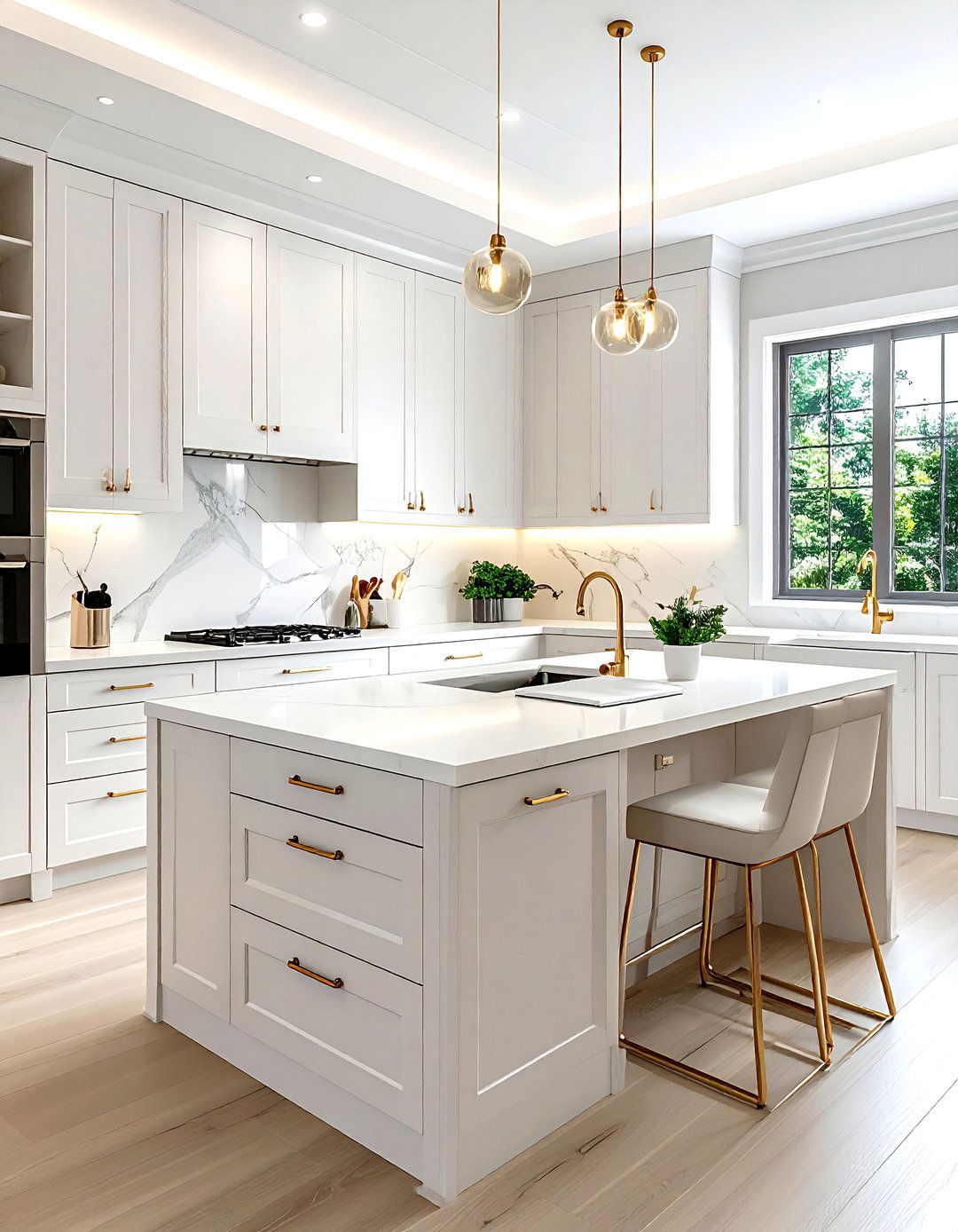 Integrated Kitchen Desk - 30 kitchen homework station ideas