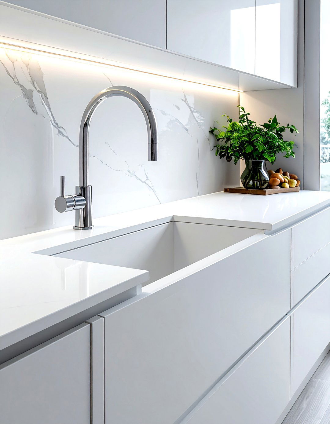 Integrated Kitchen Sink - 30 zen kitchen ideas